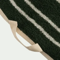 Serviette De Toilette*alinea Serviette de toilette en coton à rayures 50x100cm - Vert