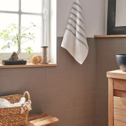 Serviette De Toilette*alinea Serviette de toilette en coton - 50x100cm Blanc