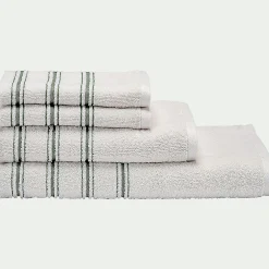 Serviette De Toilette*alinea Serviette de toilette en coton - 50x100cm Blanc