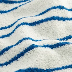 Serviette De Toilette*alinea Serviette de toilette en coton à rayures 50x100cm - Bleu