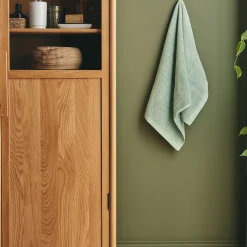 Serviette De Toilette*alinea Serviette de toilette en bouclettes de coton bio 50x90cm - olivier Vert