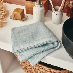 Serviette De Toilette*alinea Serviette de toilette en bouclettes de coton bio - 50x90cm Bleu