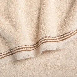 Serviette De Toilette*alinea Serviette de toilette frangée en coton 50x100cm - écru Blanc