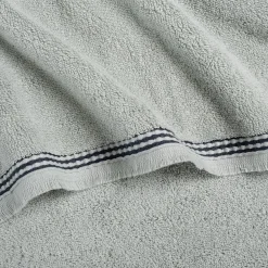 Serviette De Toilette*alinea Serviette de toilette frangée en coton 50x100cm - littoral Bleu