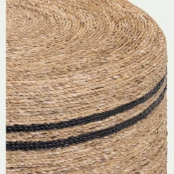 Table Basse Exterieur*alinea Set de 2 tables basses rondes en jacinthe d'eau - Naturel