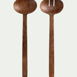 Couvert De Service*alinea Set de couverts à salade en bois de manguier - Naturel