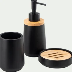 Set De Salle De Bain|Accessoire De Salle De Bain*alinea Set de salle de bain en polyresine - noir