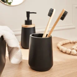 Set De Salle De Bain|Accessoire De Salle De Bain*alinea Set de salle de bain en polyresine - noir