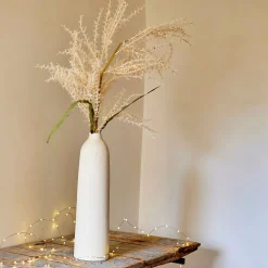 Vase|Vase Et Branchage De Noël*alinea Soliflore en faïence texturée H40cm - ventoux Blanc