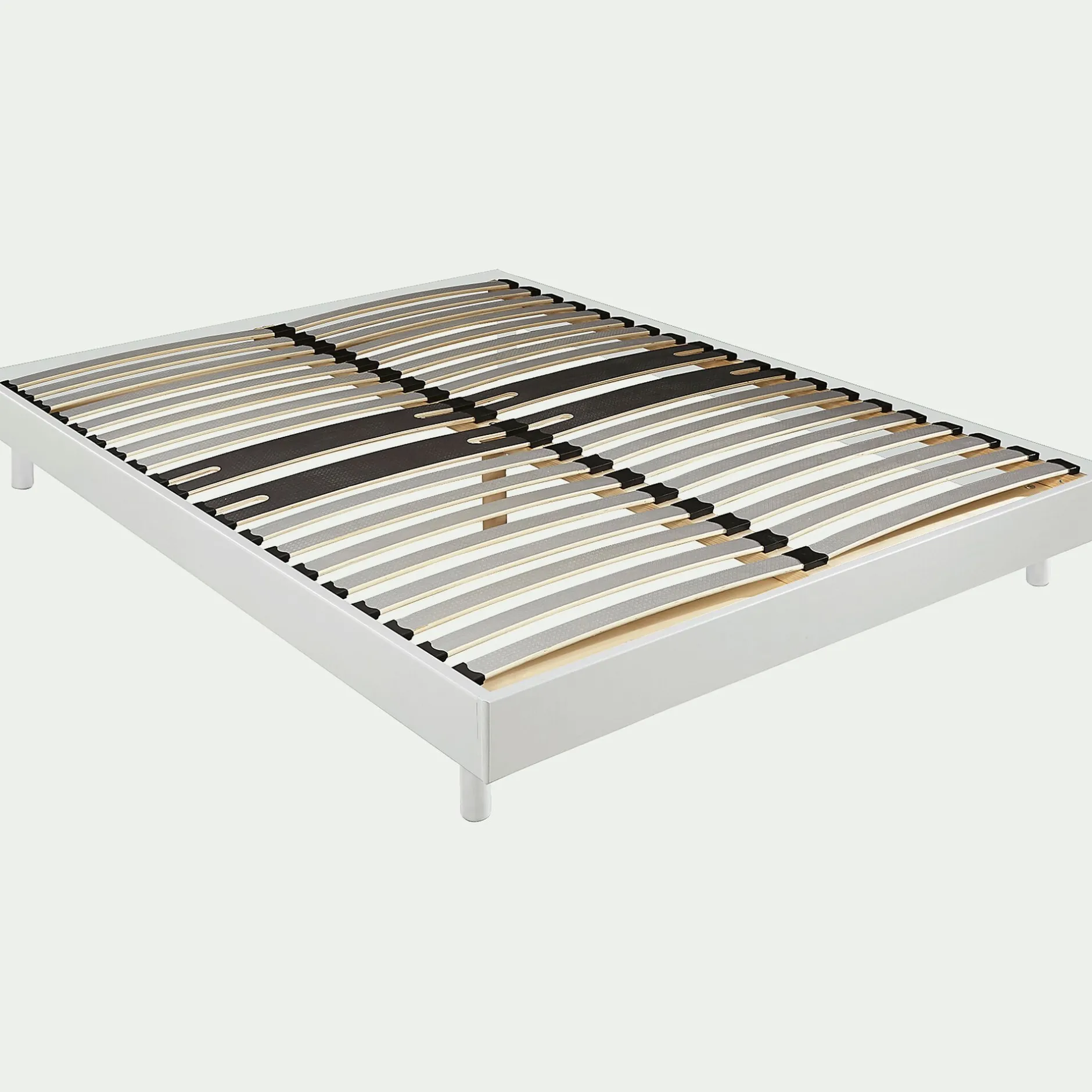 Sommier 180X200 Cm|Sommier 160X200 Cm*alinea Sommier à lattes 12,5 cm en kit 160x200cm - Blanc