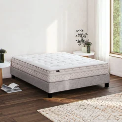 Sommier 140X200 Cm*alinea Sommier tapissier ferme 140x200cm - granite Gris