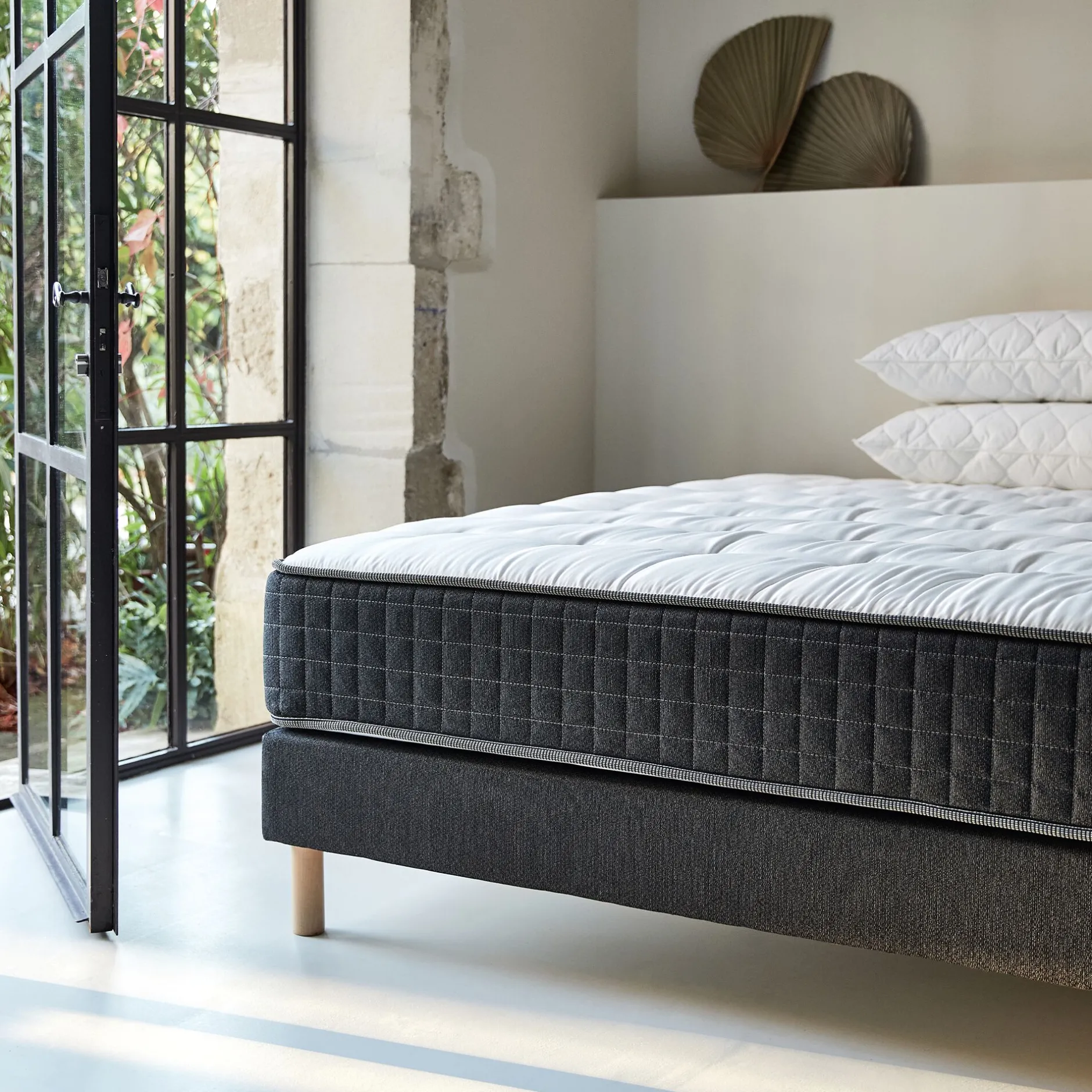 Sommier 140X200 Cm*alinea Sommier tapissier 140x200cm - anthracite Gris