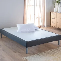 Sommier 140X200 Cm*alinea Sommier tapissier 140x200cm anthracite Gris