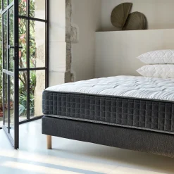 Sommier 140X200 Cm*alinea Sommier tapissier 140x200cm anthracite Gris