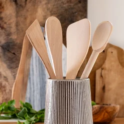 Salière Et Poivrière*alinea Spatule plate en bois de hêtre 30cm - Naturel