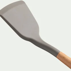 Ustensile De Cuisine|Couvert De Service*alinea Spatule plate en bois et silicone - brun terre ombre