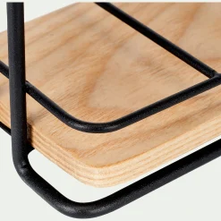 Aménagement Meuble Cuisine*alinea Support à ustensiles en métal et bois Naturel