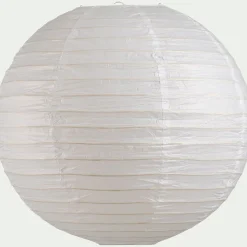 Suspension Non-Électrifiée*alinea Suspension boule japonaise non électrifiée en papier de riz D40cm - Blanc