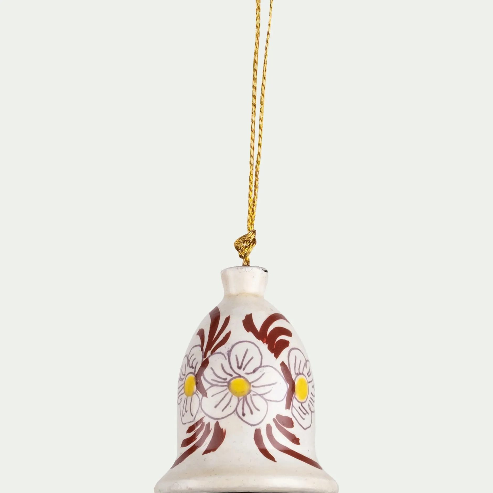 Suspension De Noël*alinea Suspension de Noël cloche peinte à la main - Beige