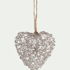 Suspension De Noël*alinea Suspension de Noël coeur en fil métallisé argent Argenté