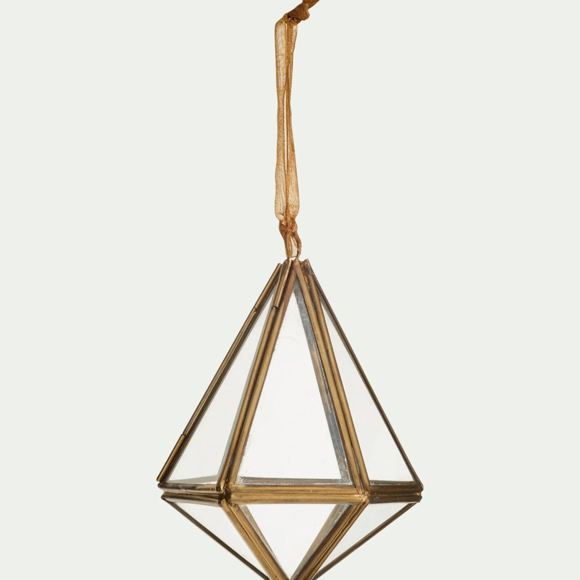 Suspension De Noël*alinea Suspension de Noël diamant en verre H11cm - Doré