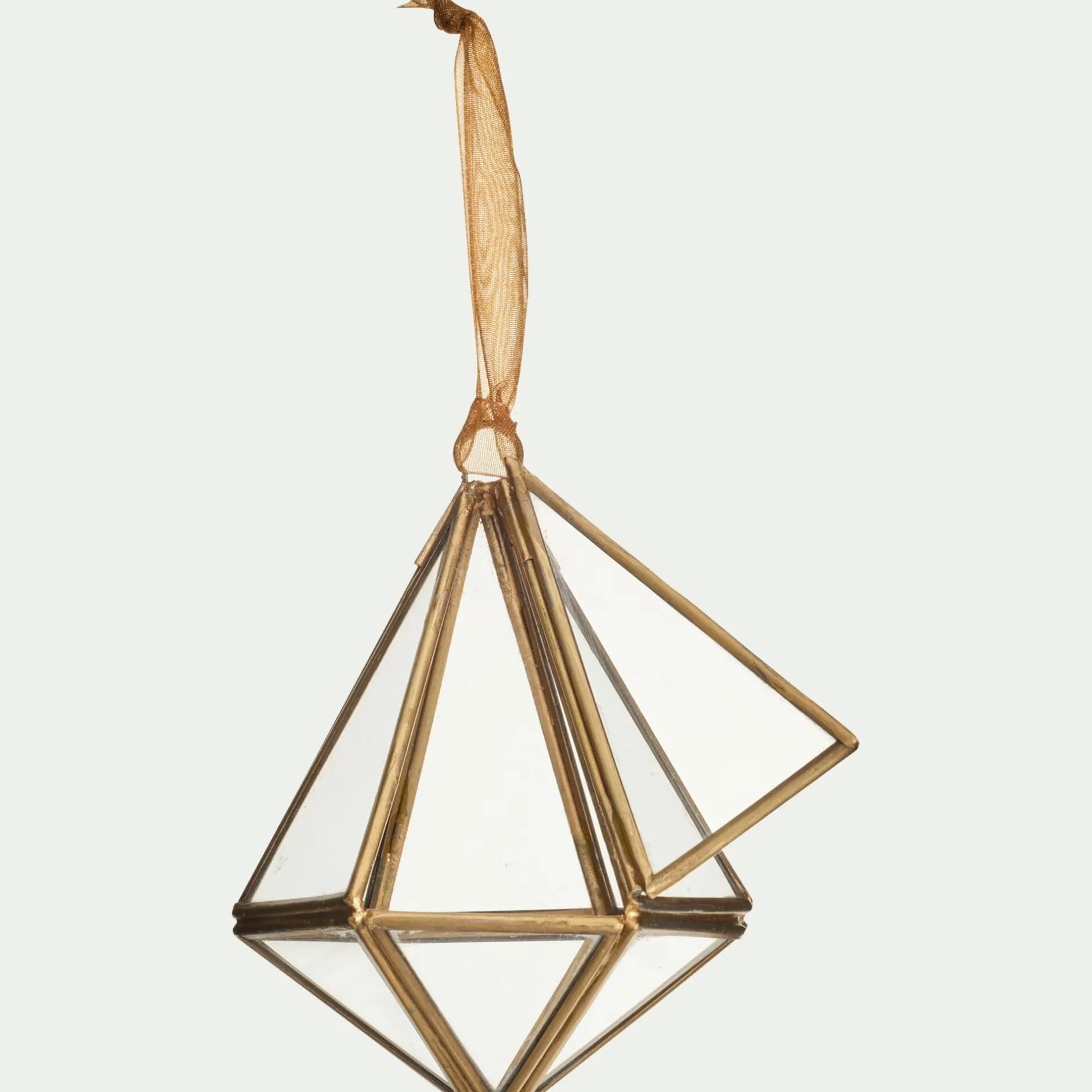 Suspension De Noël*alinea Suspension de Noël diamant en verre H11cm - Doré