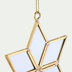 Suspension De Noël*alinea Suspension de Noël en fer et en verre étoile H11,80cm - Doré