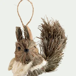 Suspension De Noël*alinea Suspension de Noël en herbe forme animale H5cm - Naturel