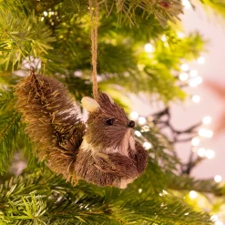 Suspension De Noël*alinea Suspension de Noël en herbe forme écureuil H10cm - Naturel