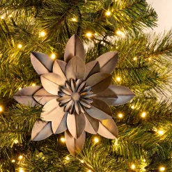 Suspension De Noël|Décoration À Suspendre*alinea Suspension de Noël fleur en fer D20cm - Doré