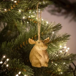 Suspension De Noël*alinea Suspension de Noël élan en bois H8cm - Marron