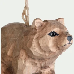 Suspension De Noël*alinea Suspension de Noël ours en bois H4,5cm - Marron