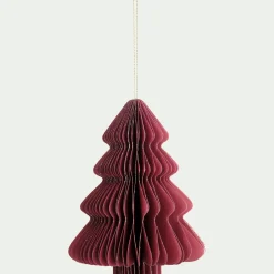Suspension De Noël*alinea Suspension de Noël sapin en papier H8cm - Rouge