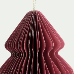 Suspension De Noël*alinea Suspension de Noël sapin en papier H8cm - Rouge