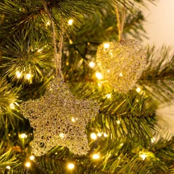 Suspension De Noël*alinea Suspension de Noël étoile en fil métallisé argent Argenté