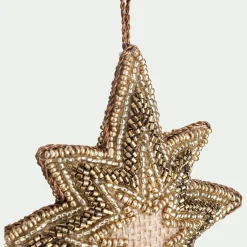 Suspension De Noël*alinea Suspension de Noël étoile en perles H11,5cm - Doré