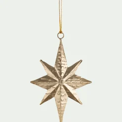 Suspension De Noël*alinea Suspension de Noël étoile métallisée H17cm - Doré