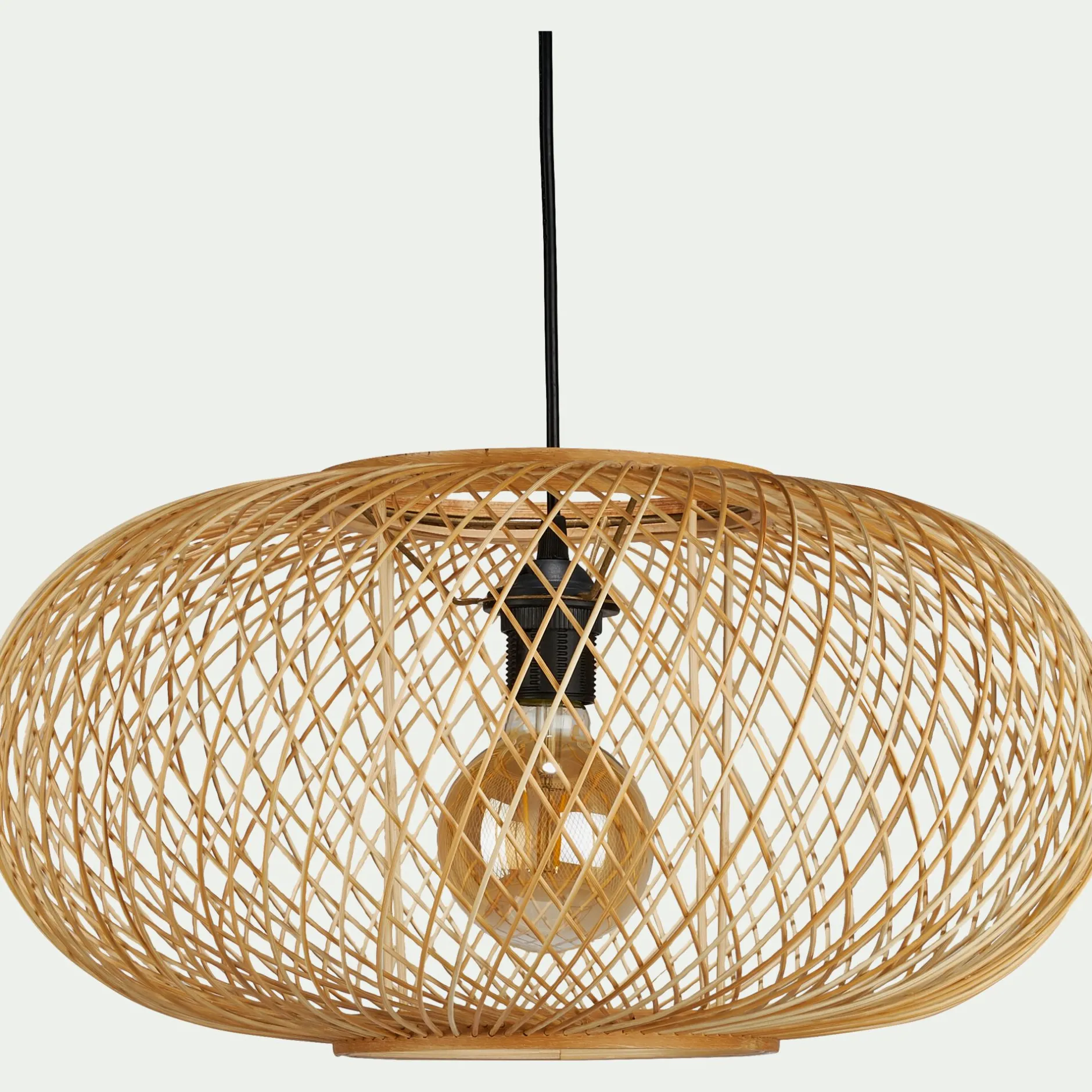 Lustre De Salle À Manger|Lustre*alinea Suspension en bambou - D48xH25cm Naturel