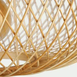 Lustre De Salle À Manger|Lustre*alinea Suspension en bambou - D48xH25cm Naturel