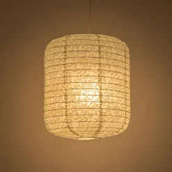 Lustre De Salle À Manger|Lustre*alinea Suspension en papier motif jasmin D27xH32cm - vert Blanc