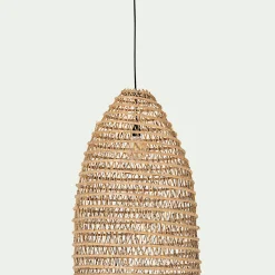 Luminaire Exterieur|Lampe Et Lampadaire D'Extérieur*alinea Suspension extérieure électrifiée en fibre de palmier D45xH80cm - Naturel