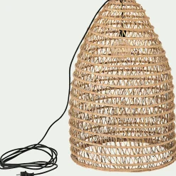 Luminaire Exterieur|Lampe Et Lampadaire D'Extérieur*alinea Suspension extérieure électrifiée en fibre de palmier D45xH80cm - Naturel