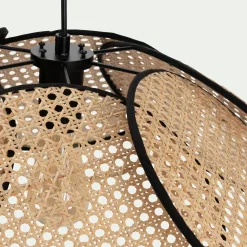 Lustre De Salle À Manger|Suspension Naturelle*alinea Suspension fleur électrifiée E27 en rotin D60cm - Naturel