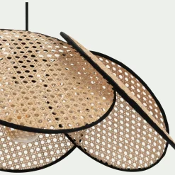 Lustre De Salle À Manger|Suspension Naturelle*alinea Suspension fleur électrifiée E27 en rotin D60cm - Naturel