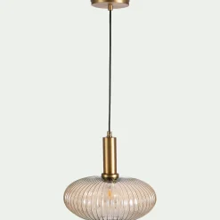 Lustre De Salle À Manger|Lustre*alinea Suspension électrifié en métal et verre D30cm - Doré