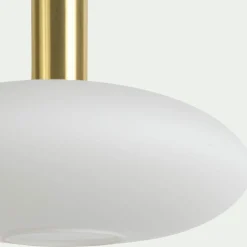 Suspension Électrifiée*alinea Suspension électrifiée à 3 globes en verre opalin H70cm - Blanc