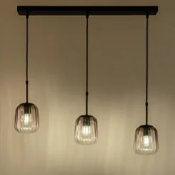 Suspension Électrifiée*alinea Suspension électrifiée avec 3 luminaires en verre - Gris