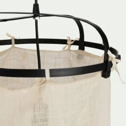 Lustre|Suspension Électrifiée*alinea Suspension électrifiée en bambou et en coton D35cm - Noir