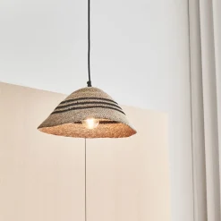 Suspension Naturelle|Suspension Électrifiée*alinea Suspension électrifiée en jonc de mer D32cm - Naturel