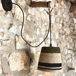 Suspension Naturelle|Suspension Électrifiée*alinea Suspension électrifiée en jonc de mer D14cm - Naturel